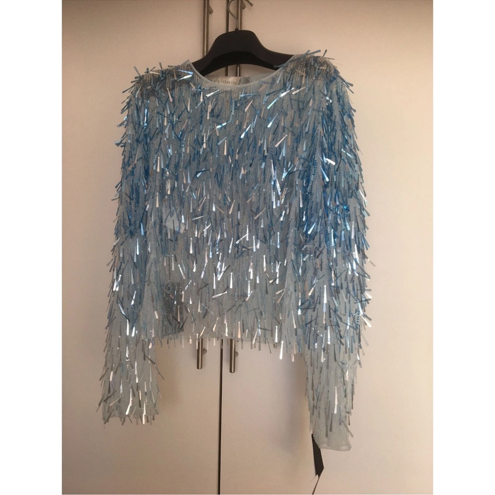 ALBERTA FERRETTI NWT FRINGE BEADED TOP